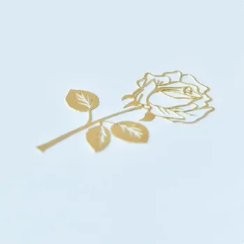 Металлическая Золотая Розовая металлическая закладка Красивая выдолбленная антикоррозийная Прекрасная Корейская канцелярская Мини-полая закладка